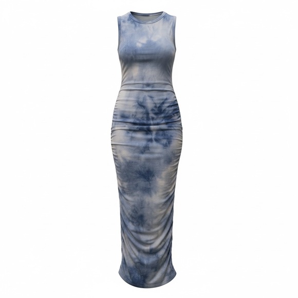 Dresses & Skirts - Jluxlabel Blue Tie-Dye Sleeveless Maxi Dress